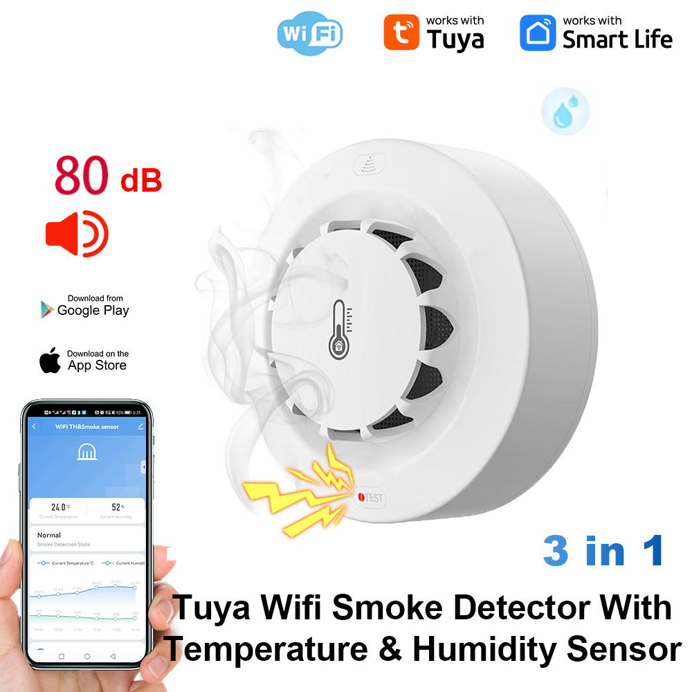 Home Security With Alarm - Tuya WiFi Temperature and Humidity Sensor