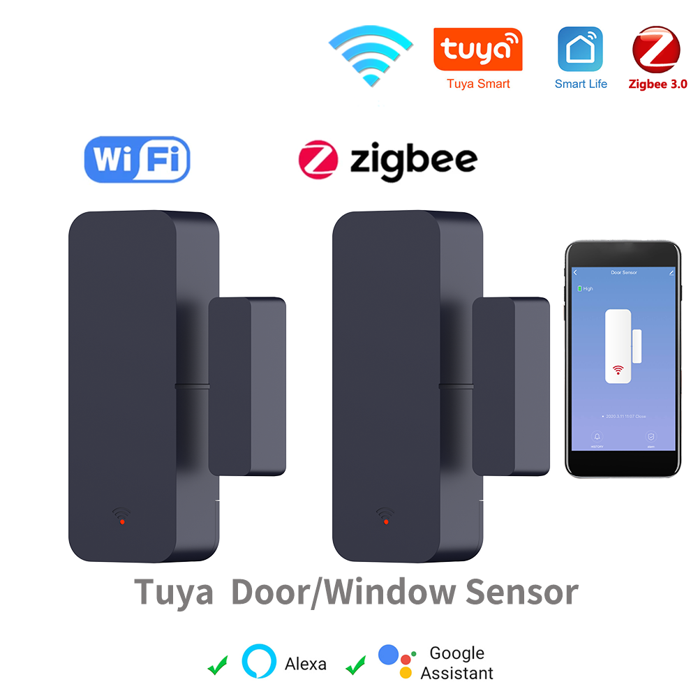 Home Security With Ai - Tuya Zigbee Wifi Door Sensor Window