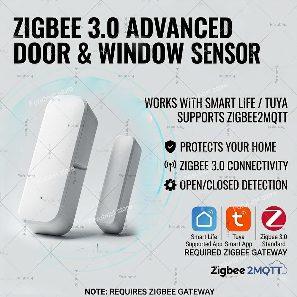 Home Security With Ai - Tuya Zigbee Door Window Sensor Smart