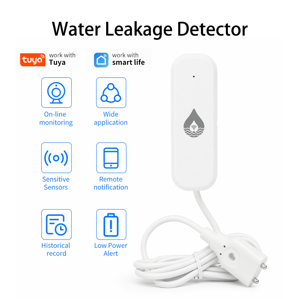Home Security With Ai - YFK WiFi/Zigbee Water Leakage Alarm Sensor