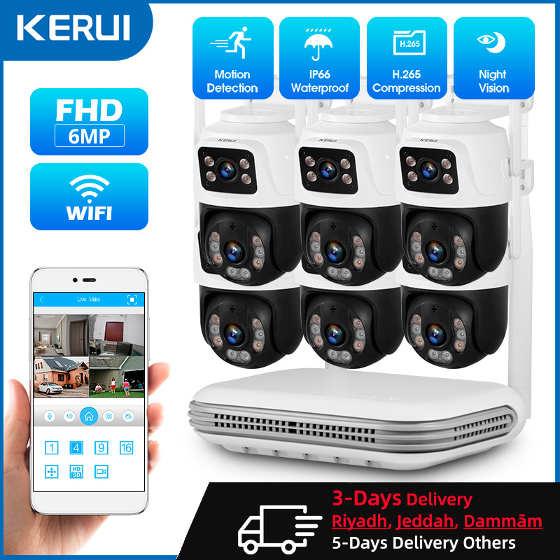 Home Security Technician - KERUI Waterproof 6MP HD Wireless Dual