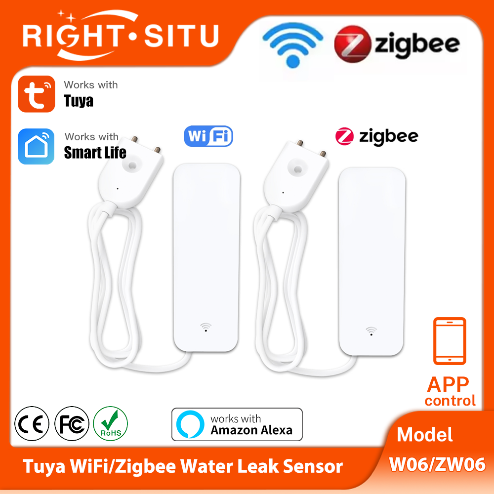 Home Security With Ai - Tuya WiFi Zigbee Water Sensor Smart