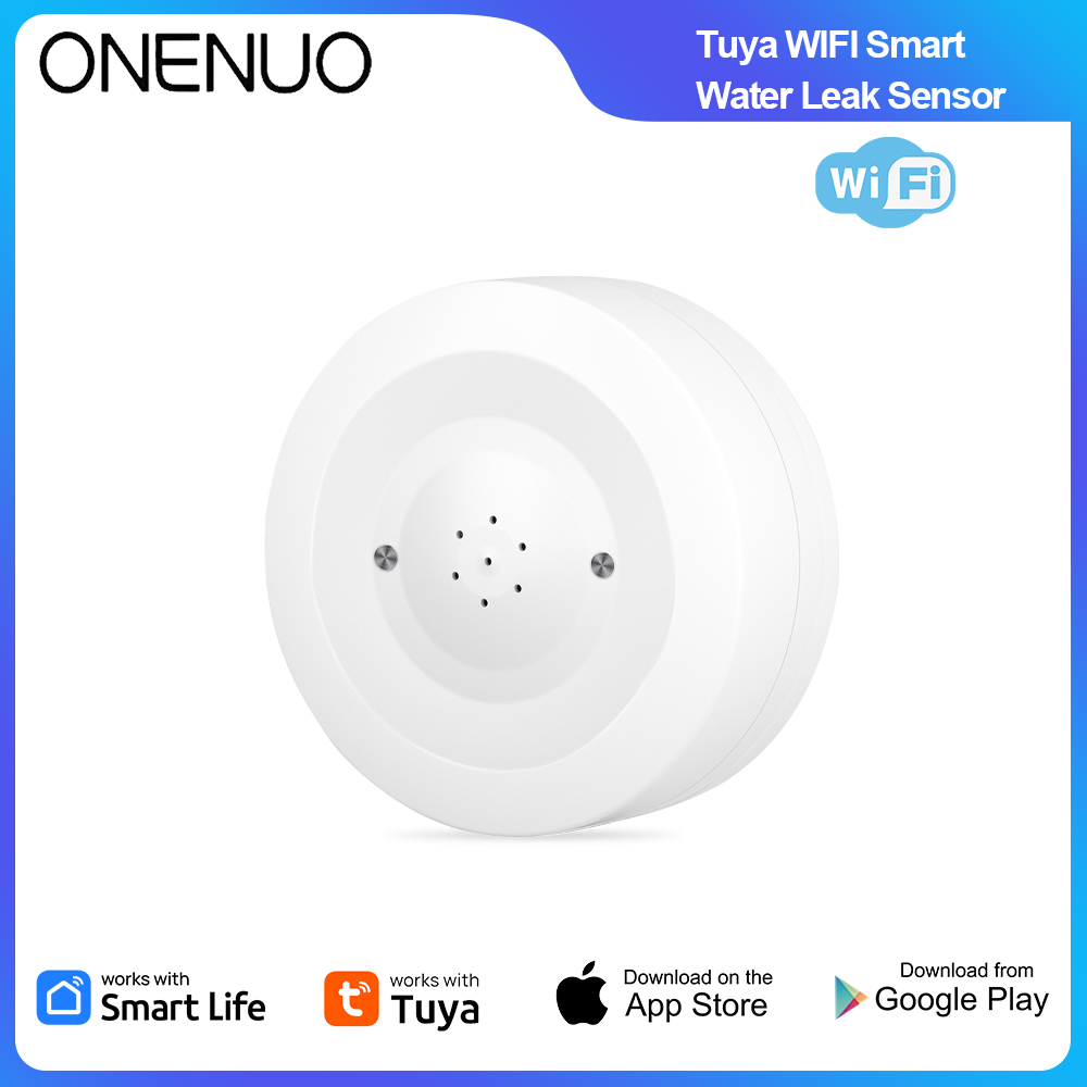 Home Security With Ai - ONENUO WiFi Tuya Water Leak Sensor