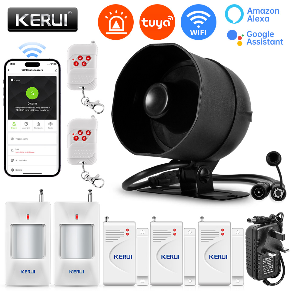 Home Security Technician - KERUI 120db Siren Alarm System WiFi