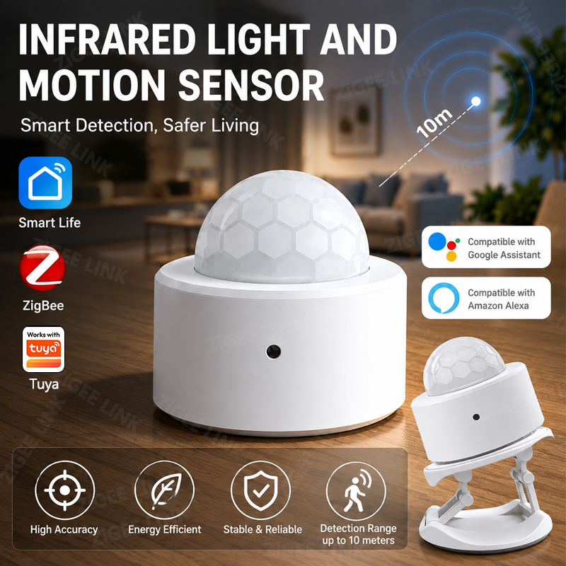 Home Security With Alarm - ZigBee 3.0 PIR Motion Sensor Wireless