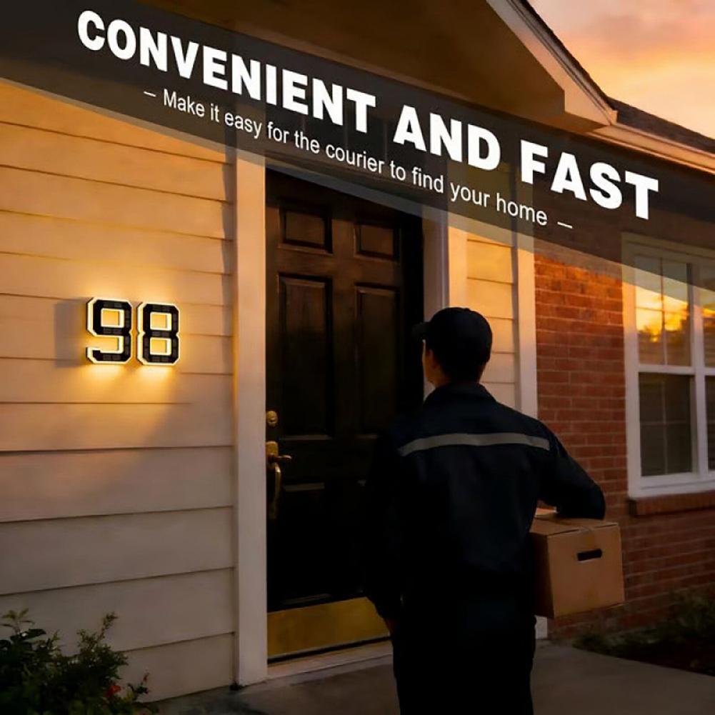 Solar Powered House Number Sig - đánh giá và giá Home Security Number