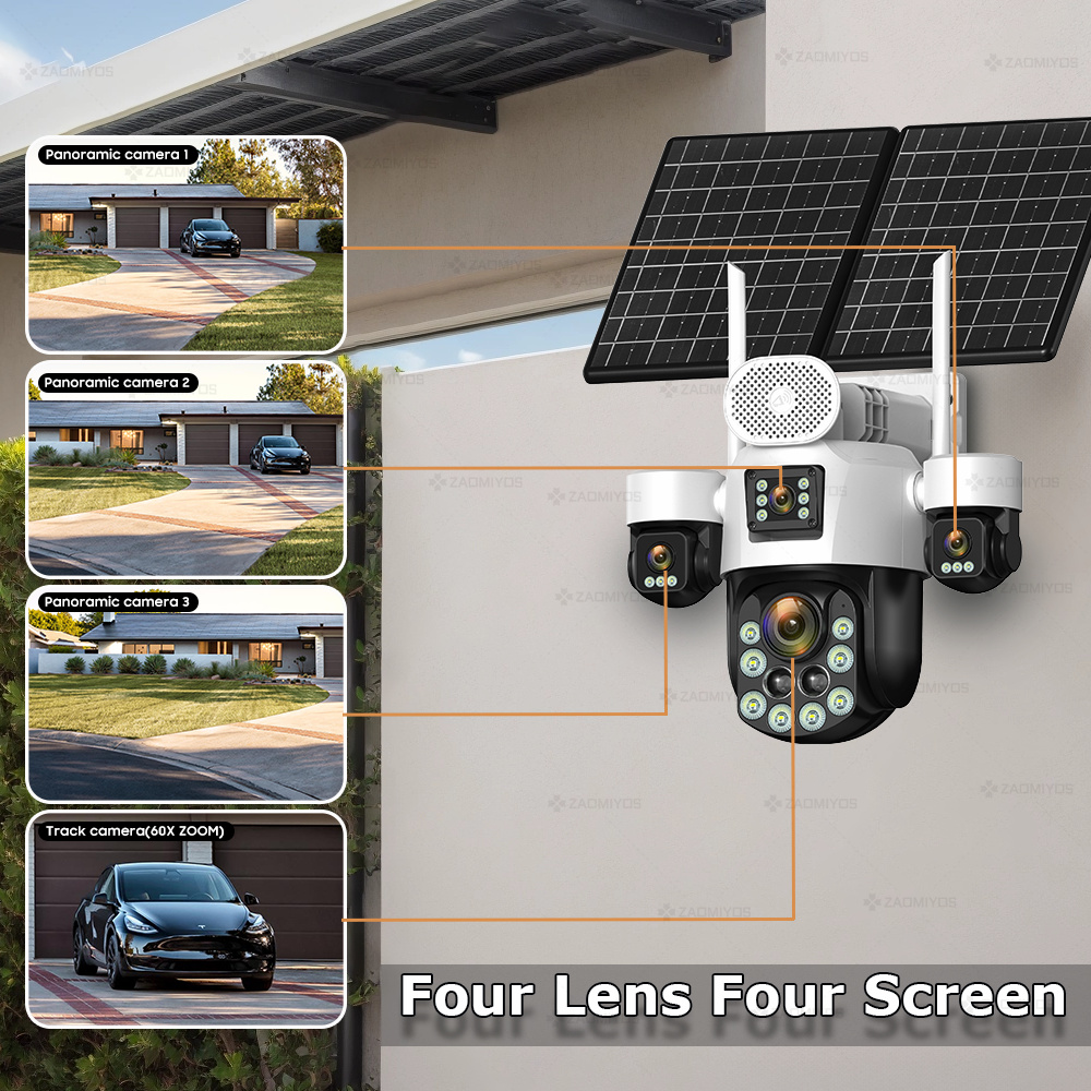 4 Lens Outdoor 360° Surveillan - đánh giá và giá Home Security Technician