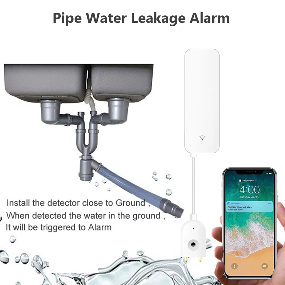 ZigBee WiFi Water Leak Sensor  - đánh giá và giá Home Security With Ai