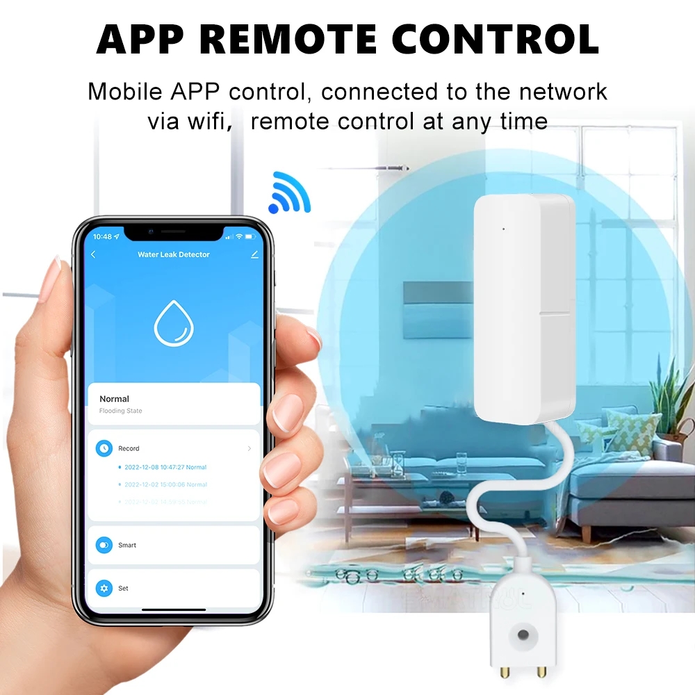 Tuya WiFi Smart Water Leak Sen - đánh giá và giá Home Security With Ai