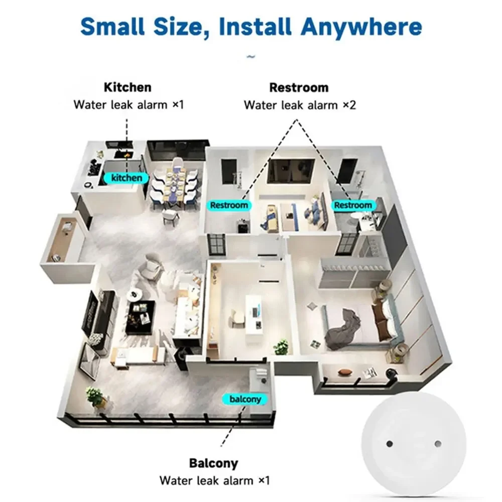Zigbee Water Leak Sensor for T - đánh giá và giá Home Security With Ai