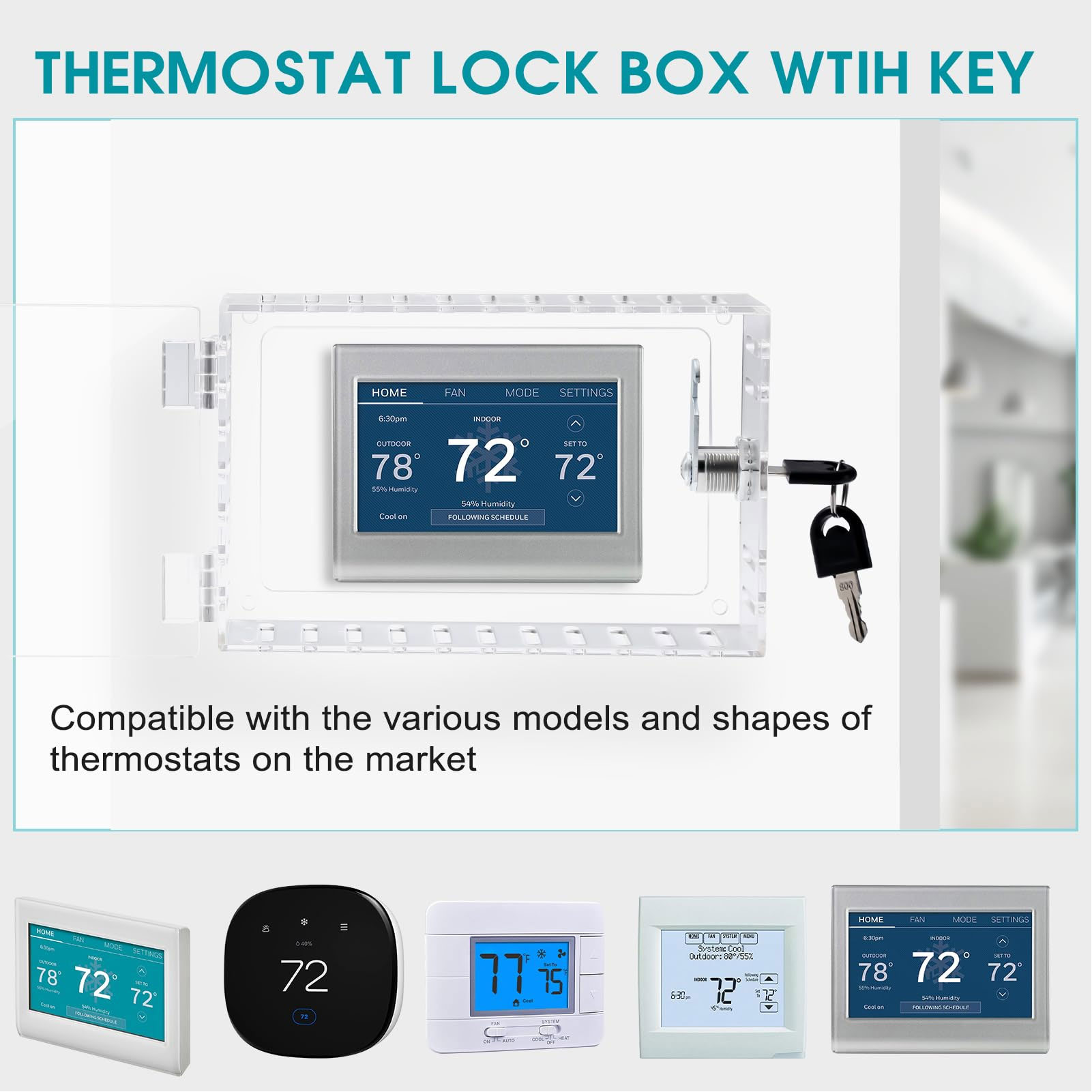 Thermostat Lock Box Clear Acry - đánh giá và giá Home Security Firms