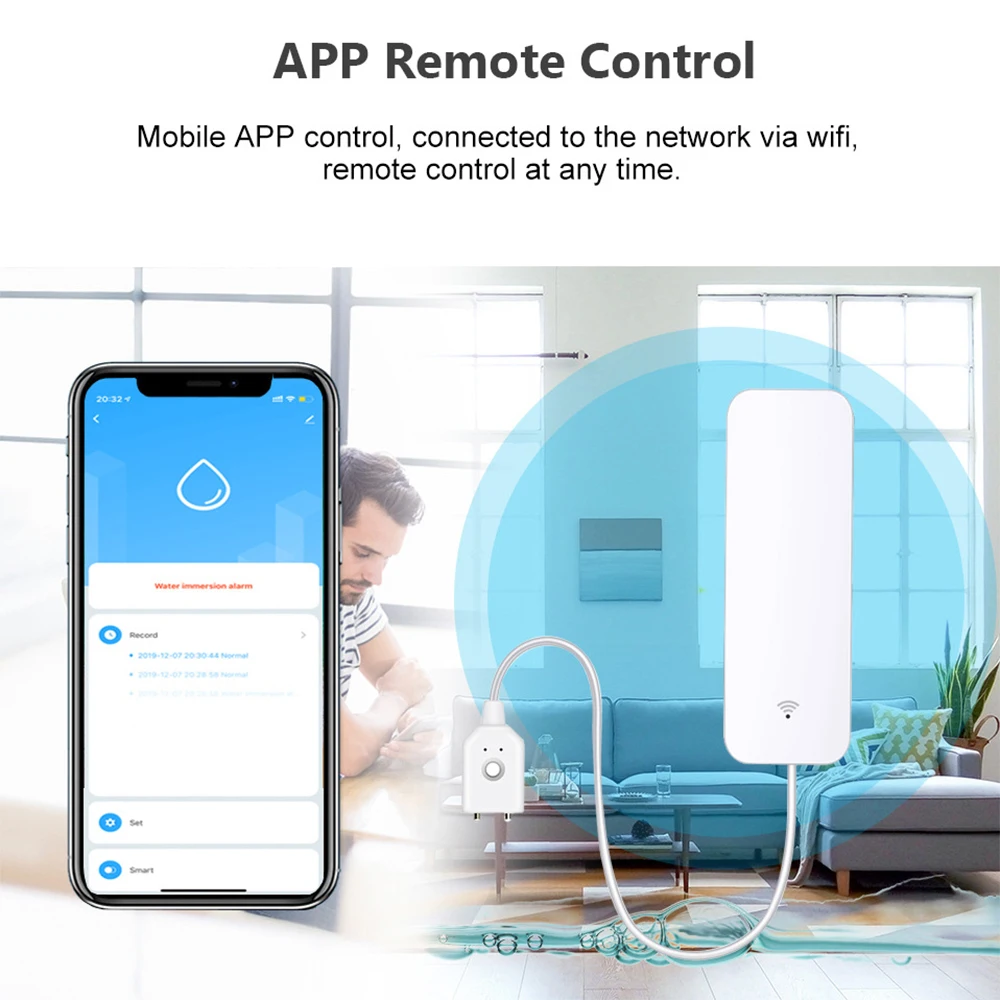 Tuya WiFi Zigbee Water Sensor  - đánh giá và giá Home Security With Ai