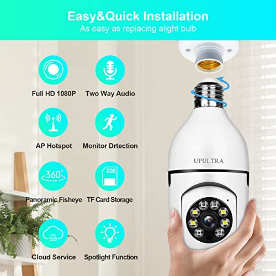 Light Bulb 1080P Security Wire - đánh giá và giá Home Security With Alarm