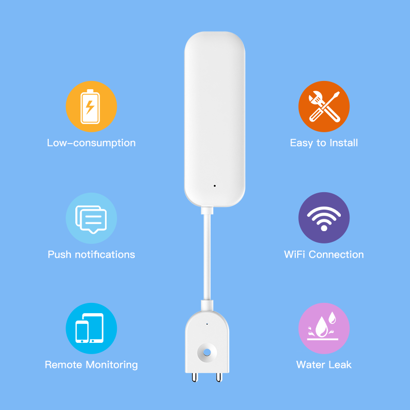 Tuya WiFi ZigBee Water Sensor  - đánh giá và giá Home Security With Ai